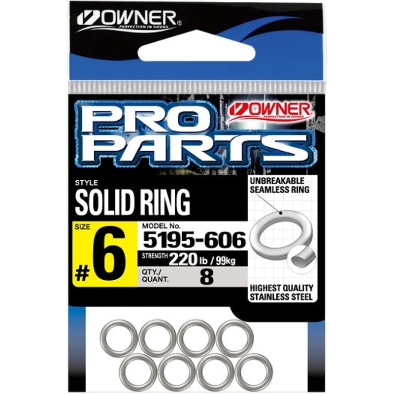 Owner – Solid Rings (5195)||5 (150lb – 8pk)||6.5 (300lb – 8pk)