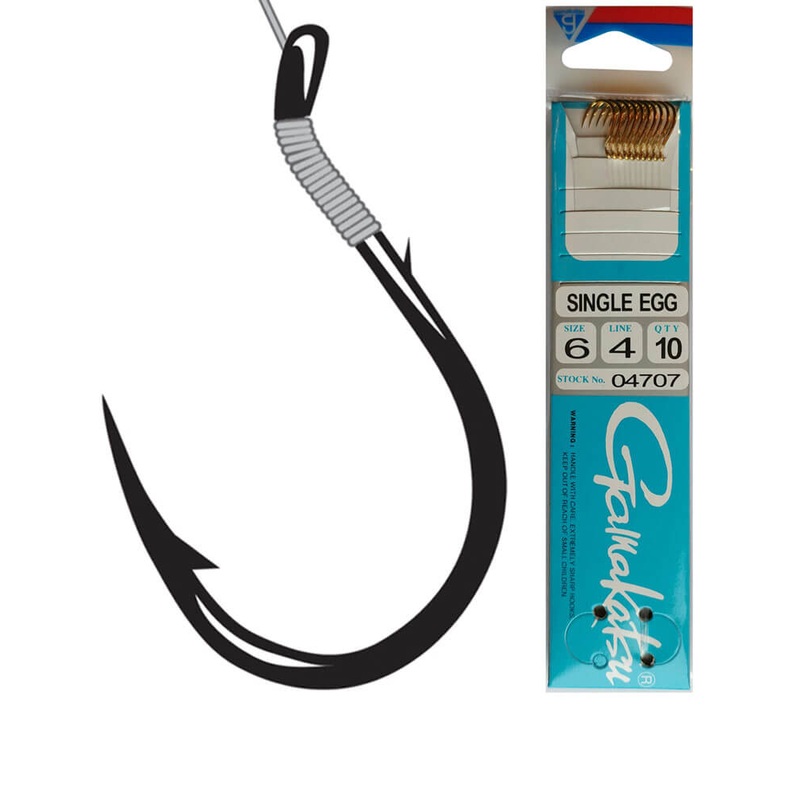 Gamakatsu – Single Egg Snelled Trout Hooks (0480 – Red)