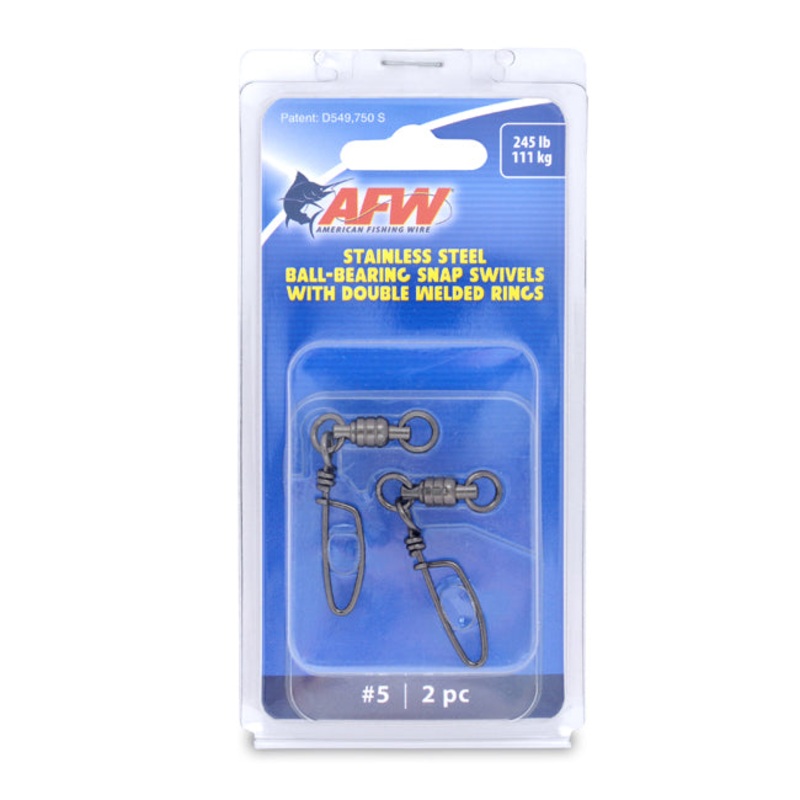 AFW – Stainless Steel Ball Bearing Snap Swivels with Double Welded Rings