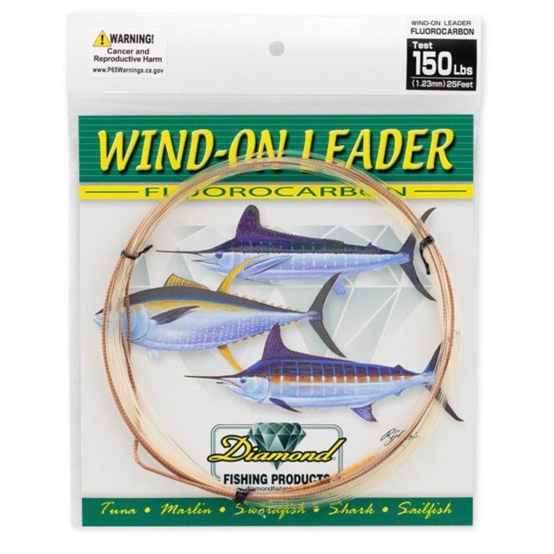 Diamond – 25ft Fluorocarbon Wind-On Leaders