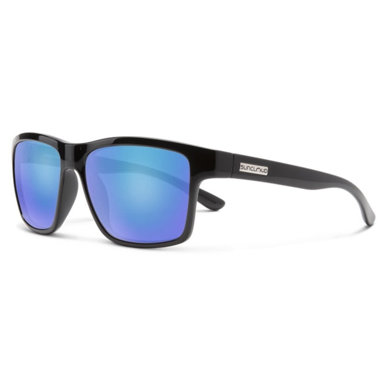 Suncloud – A-Team Sunglasses|Black + Polarized Blue Mirror Lens|Burnished Brown + Polarized Brown Lens|Matte Black + Polarized Gray Green Lens
