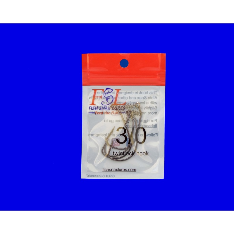 Fish Snax – Twistlock Hooks|3/0 – 4pk|4/0 – 4pk|6/0 – 4pk|7/0 – 4pk