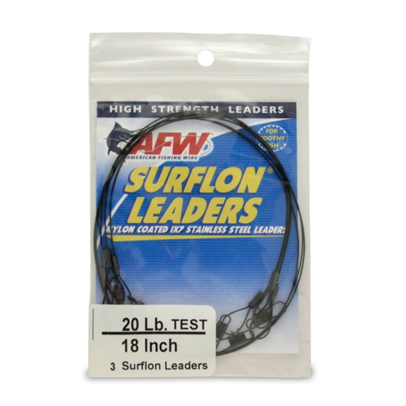 AFW – Surflon Wire Leaders|18in – 3 Pack|20lb|30lb|45lb|60lb