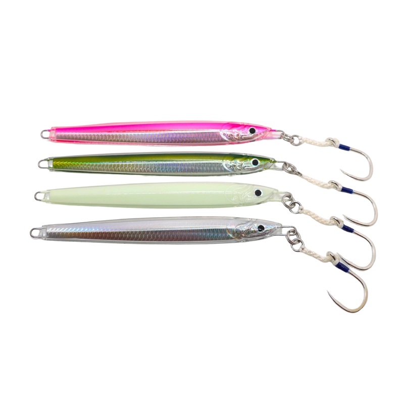 JoeBaggs – Sleek Jigs|4oz|6oz|8oz|10oz|Sandeel/Olive|Pink|Chrome|Bone/Glow|Green