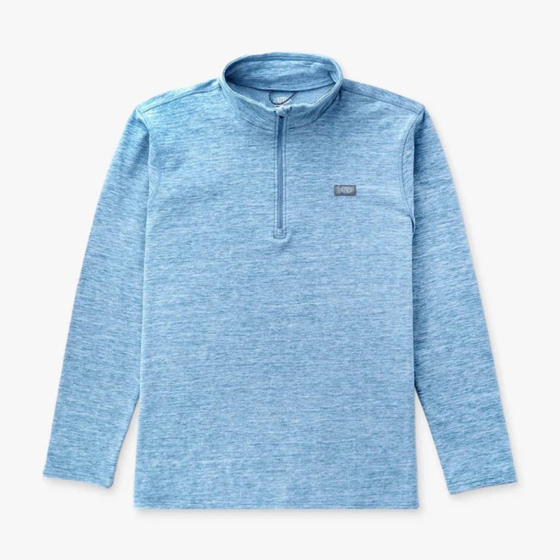 AFTCO – Coastal Layer 1/4 Zip|Air Force Blue Heather|Steel Heather|Small|Medium|Large|X-Large|2X-Large|3X-Large