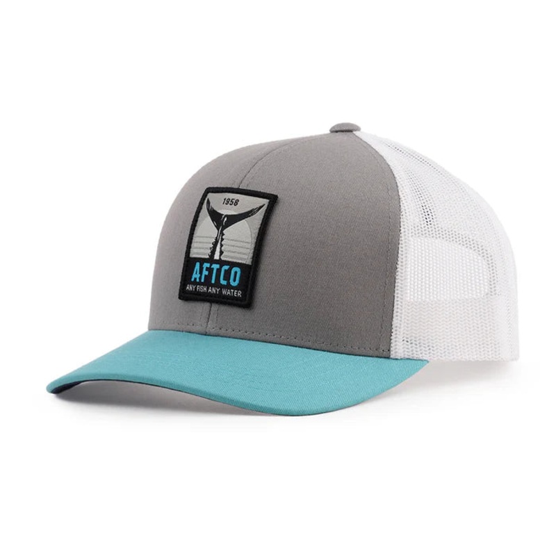 AFTCO – Eclipse Trucker Hat|Gray|Light Blue