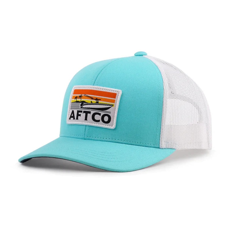 AFTCO – Escape Trucker Hat|Aqua|Charcoal