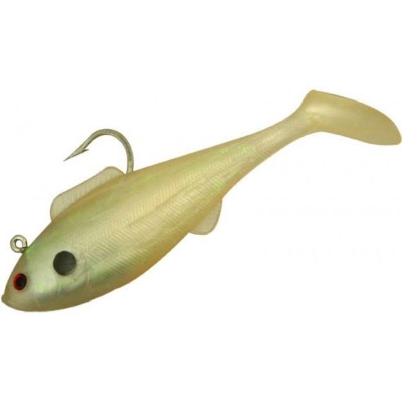 Tsunami – Heavy Swim Shads|5in – 3oz|6.5in – 4.25oz|Golden Bunker with Spots|Pearl/Spot|Opaque White|2 Pack