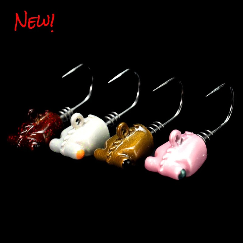 NLBN – 3in Shrimp Jig Heads|NDOP (No Dinks On Pink)|Amber Alert|Wasabi|Old Bay|1/4oz – 3 Pack|3/8oz – 3 Pack|1/2oz – 2 Pack|3/4oz – 2 Pack|1oz – 2 Pack