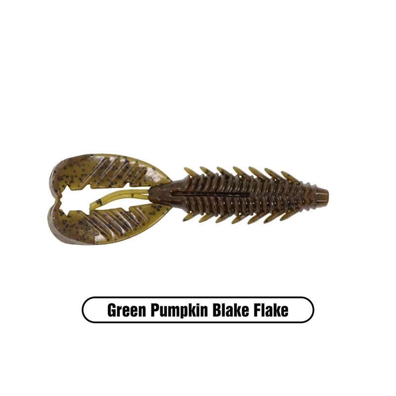 X Zone – Adrenaline Craw|4.25in – 6 Pack|Black Blue Flake|Green Pumpkin Black Flake|Tilapia