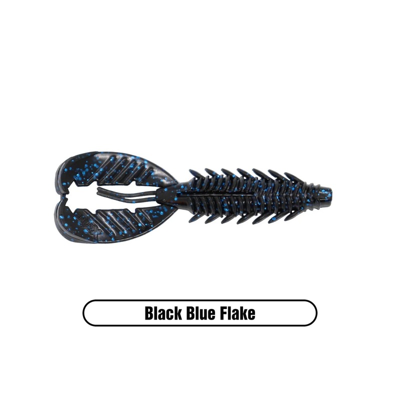 X Zone – Adrenaline Craw|4.25in – 6 Pack|Black Blue Flake|Green Pumpkin Black Flake|Tilapia