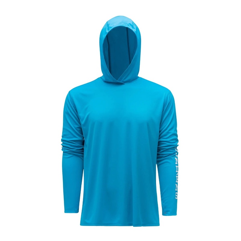 Grundens – Tough Sun Hoodie|Azure|Oyster|Aquamarine|Medium|Large|X-Large|2X-Large