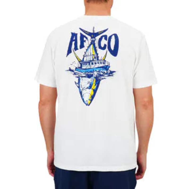AFTCO – Yuge Catch SS T-Shirt|White|Medium