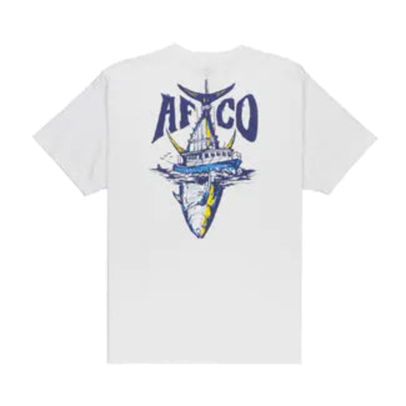 AFTCO – Yuge Catch SS T-Shirt|White|Medium