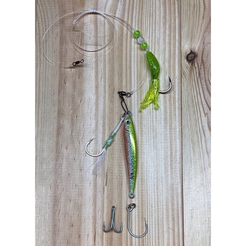 Monomoy Tackle – Black Sea Bass Rig – B2 Squid Assist Jig High Low