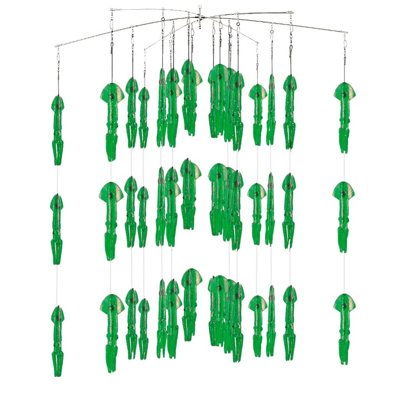 Fish Razr – 9in Squid Dredge|Green Sparkle|Pink Fluoro|Blue Sparkle|Red Sparkle