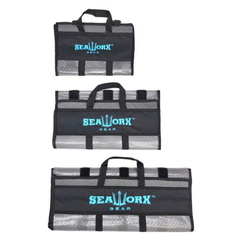 Seaworx – Lure Bags|Small – 31″ x 12″|Medium – 43″ x 16″|Large – 50″ x 21″|6-Pocket Roll Up