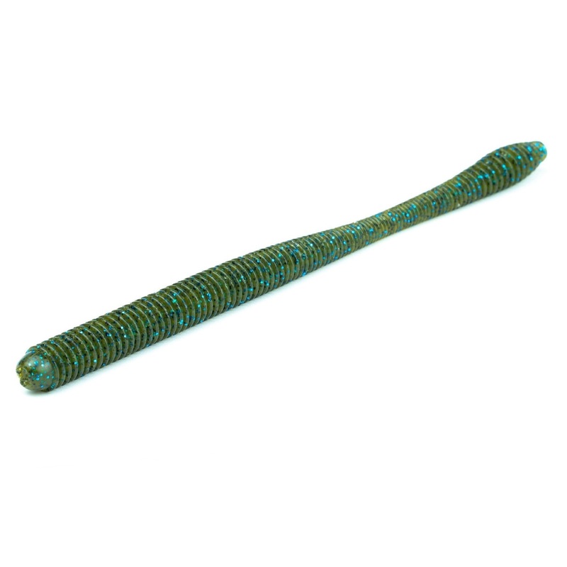 Divine Shakey Worm – Green Pumpkin Blue