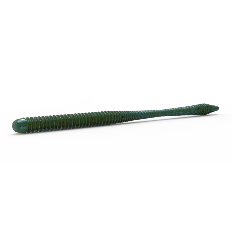 Divine Shakey Worm – Green Pumpkin Blue