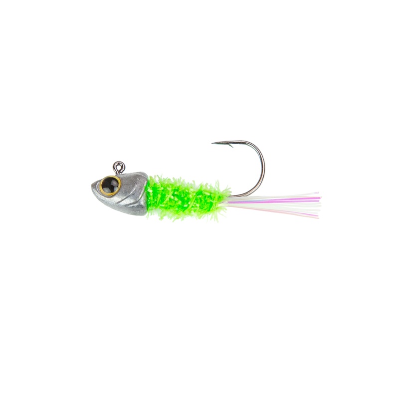 Spangle Tinsel Jigs – Chartreuse Minnow
