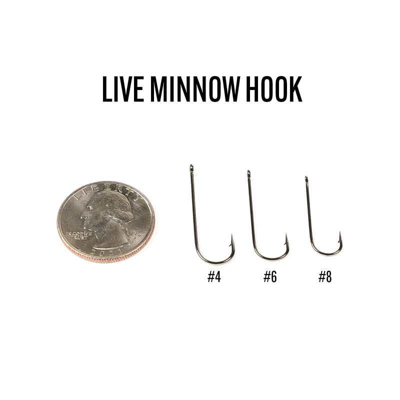 Live Minnow Hook||4 (8pk)||6 (8pk)||8 (8pk)