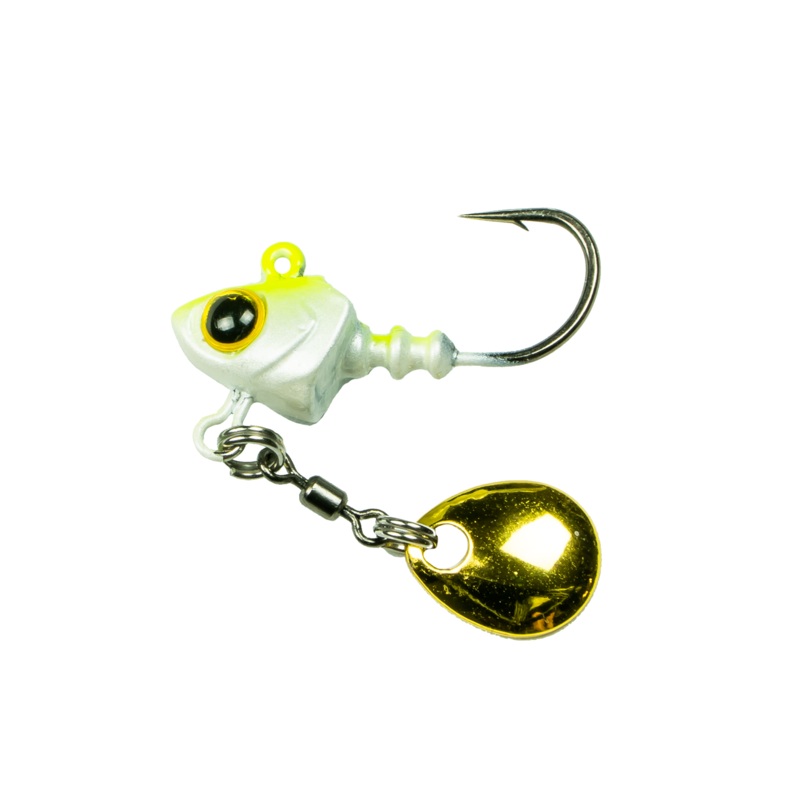 Pecos Underspin Jig Heads – Chartreuse Minnow