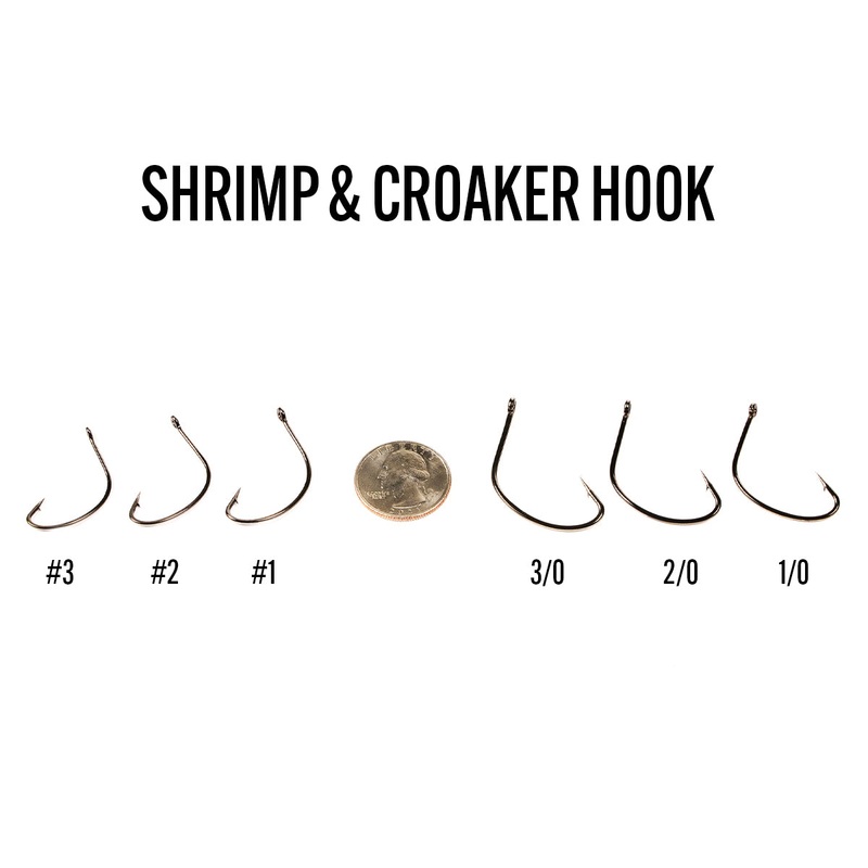 Shrimp & Croaker Hook||1 (8pk)||2 (8pk)||3 (8pk)|1/0 (8pk)|2/0 (8pk)|3/0 (8pk