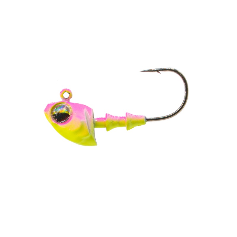 Crappie Jig Heads – Pink-Treuse