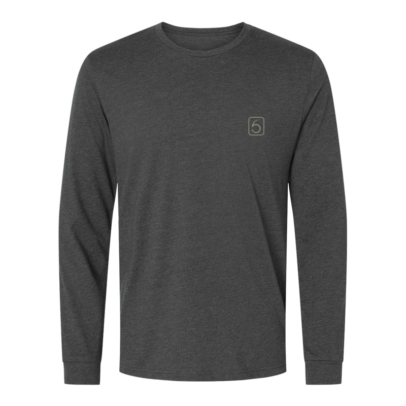 Sandy Flats – L/S Tee – Charcoal (only Small and 3XL left)