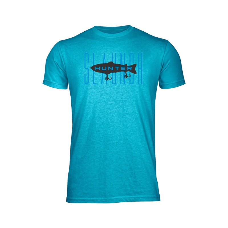 Slaunch Hunter Blue Tee – Aqua Heather