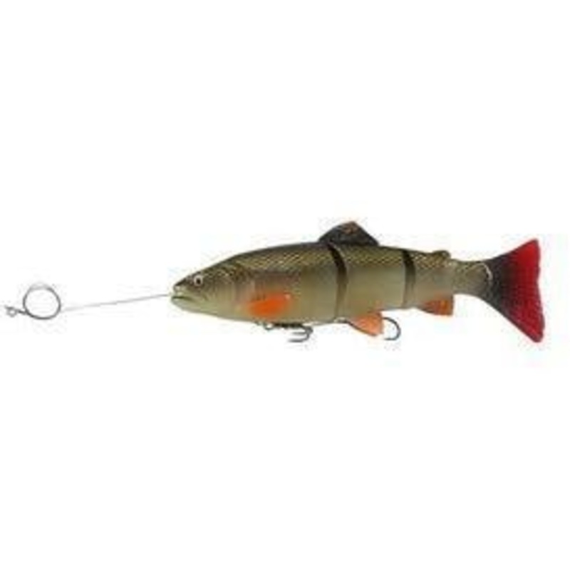 Savage Gear Pre-Rigged 3D Line Thru Trout Segmented Swimbait MS 8 3-1/3 Oz Red Horse Sucker