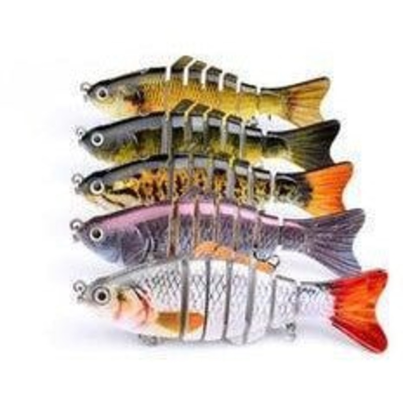 FAS Segmented Jointed Swimbaits 4 3/5 Oz Multi Color Qty 5 in plastic box
