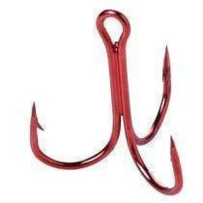 FAS Super Strong Treble Hooks FH023-4 Sz 4 Red Qty 20