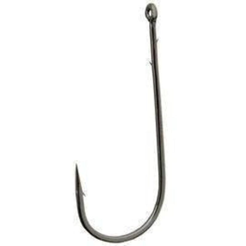Gamakatsu Worm Hook (Round Bend) 48411 Size 1/0 NS Black Qty 6