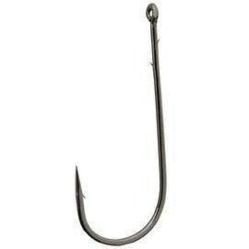 Gamakatsu Worm Hook (Round Bend) 48411 Size 1/0 NS Black Qty 6