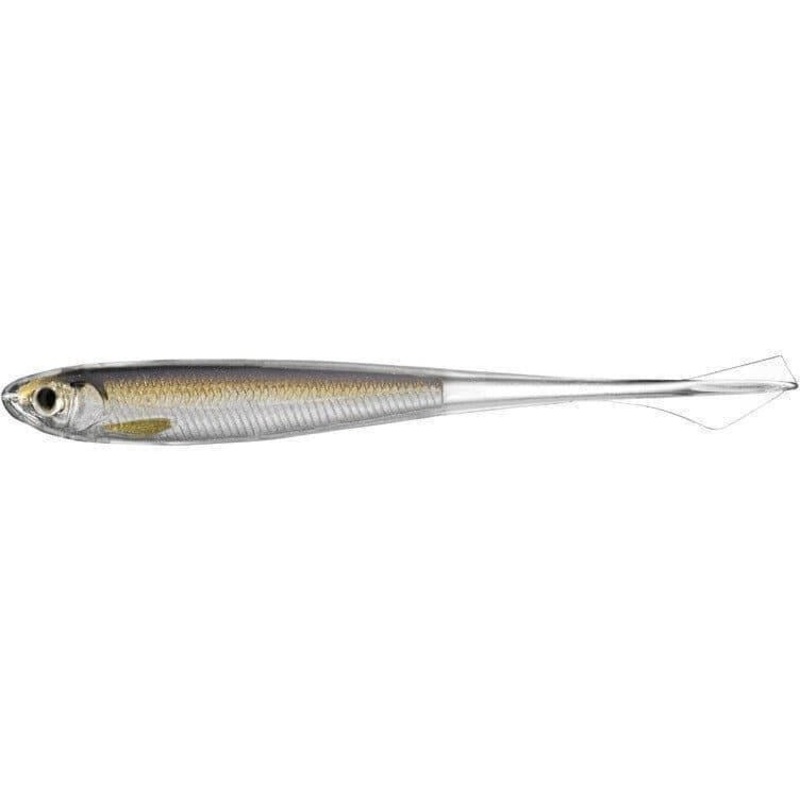 LiveTarget ICT Ghost Tail Minnow- Drop Shot, 3 3/4 , Silver/Brown