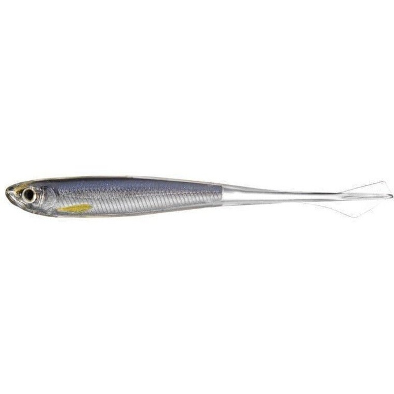 LiveTarget ICT Ghost Tail Minnow- Drop Shot, 3 3/4 , Silver/Smoke