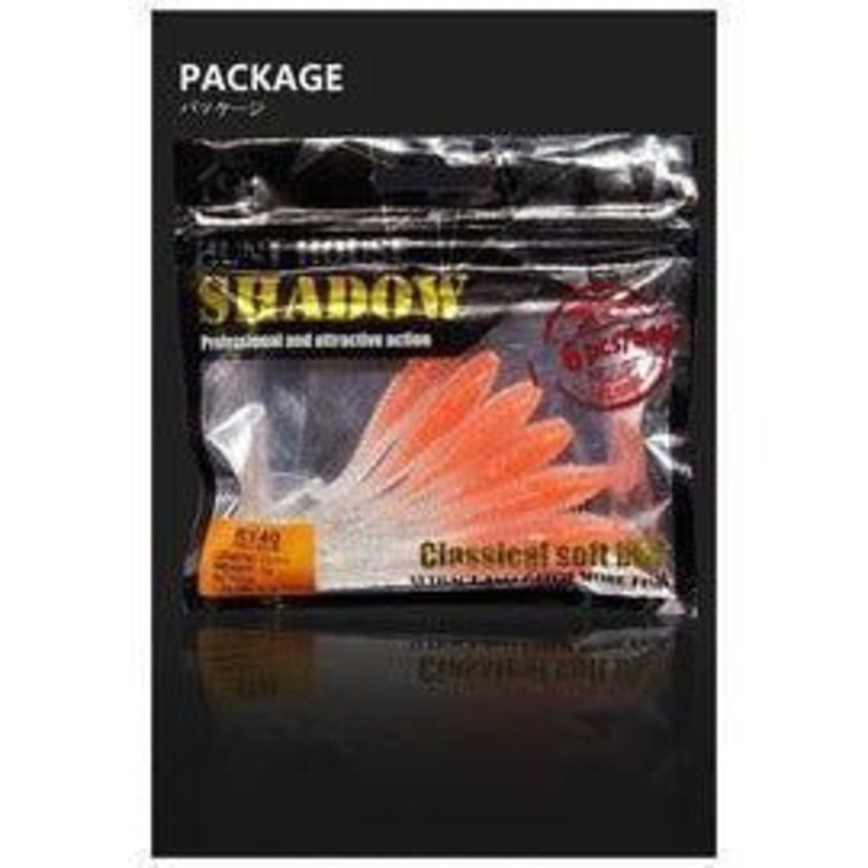 Hunt House Shadow Grub Paddle Tail LW205-002 1-1/8 Orange Qty 6