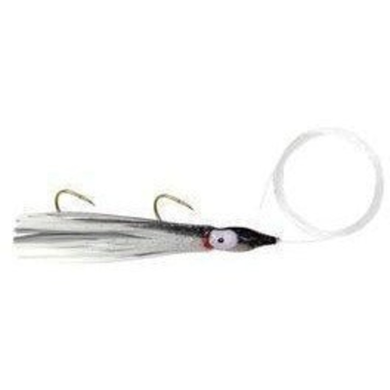 Danielson Squid Rigged SQDR45114 4.5 Glow/Black w/Silver Glitter Qty 1