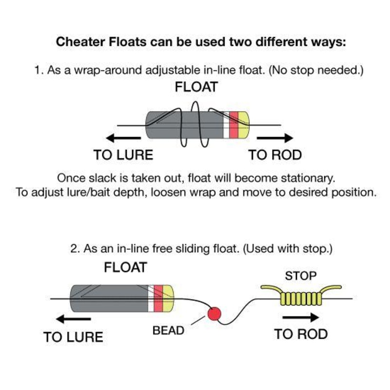 Beau Mac Inline Slider Dink Floats Black Chartreuse QTY 2