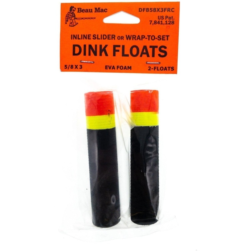 Beau Mac Inline Slider Dink Floats Black Fluro Orange QTY 2