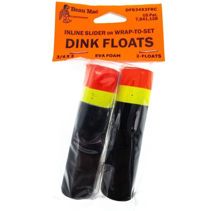 Beau Mac Inline Slider Dink Floats Black Fluro Orange QTY 2