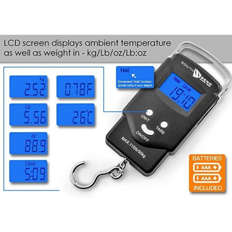 South Bend SB-835B Electronic Hanging Scale W/Measuring Tape