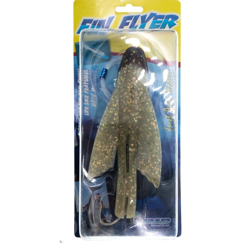 Braid Fin Flyer Swimmers|5″ Rigged 9/0|5″ Rigged 8/0|5″ Unrigged|7″ Rigged|7″ Unrigged|10″ Rigged 12/0|10″ Unrigged|Glow|Black Purple|Black White|Pink/White|Green Yellow|Pink White