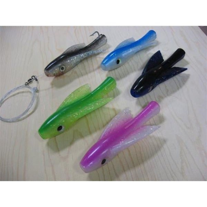 Braid Fin Flyer Swimmers|5″ Rigged 9/0|5″ Rigged 8/0|5″ Unrigged|7″ Rigged|7″ Unrigged|10″ Rigged 12/0|10″ Unrigged|Glow|Black Purple|Black White|Pink/White|Green Yellow|Pink White