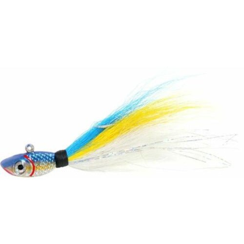 Sea Striker Bucktail Jig with Rattle and Grub Keeper 3/4 Oz