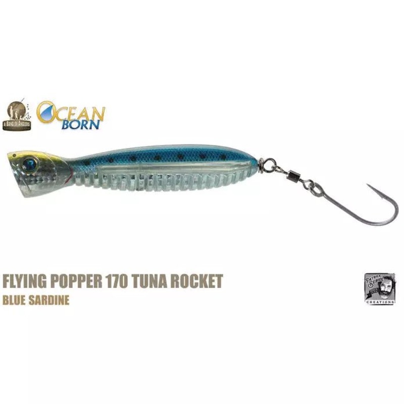 Ocean Born Tuna Rocket Flying Popper 170 6-3/4 5-3/4 oz
