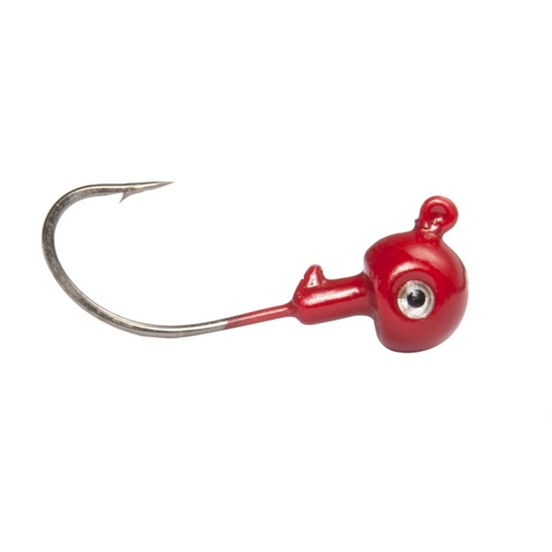Got-Cha Round Head Flat Back Live Eye Jig 1/2 Oz Red