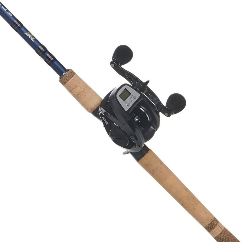 Abu Garcia Max Digital Line Counter Fenwick Eagle Trolling Combo w Baits