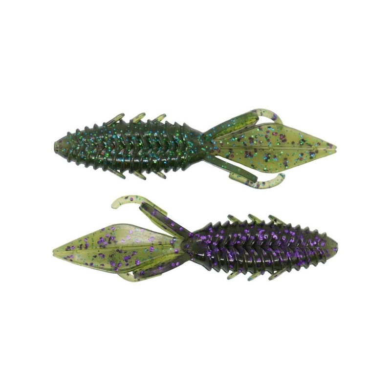 X Zone Adrenaline Bug Jr. 3.5|Sprayed Grass|Bama Craw|Border Craw|Purple Shadow